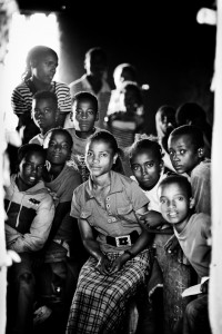 A school at one of the villages. Kids are so excited to see something different for once and not eager to listen to their teacher who had to use a stick to  calm a few of them down :)