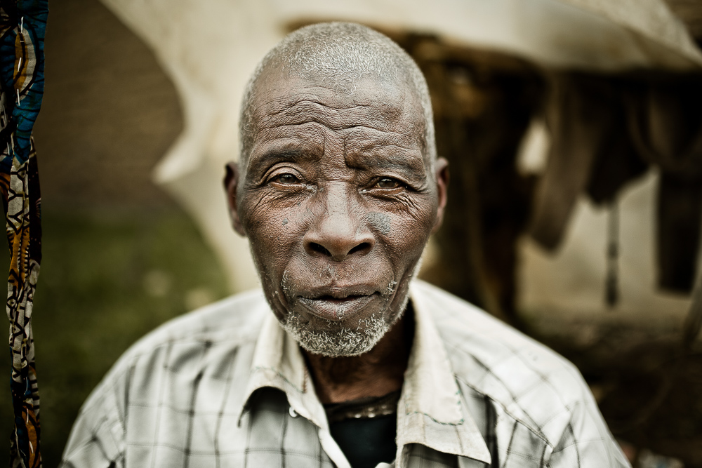 old man portrait in a village